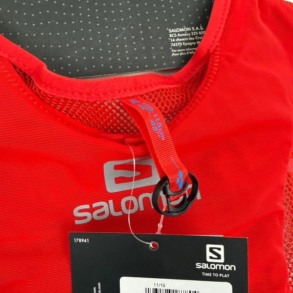 NEW Salomon ADV Hydra Vest 4 Hydration Running w/ 2 500ml Flasks Red Unisex L
